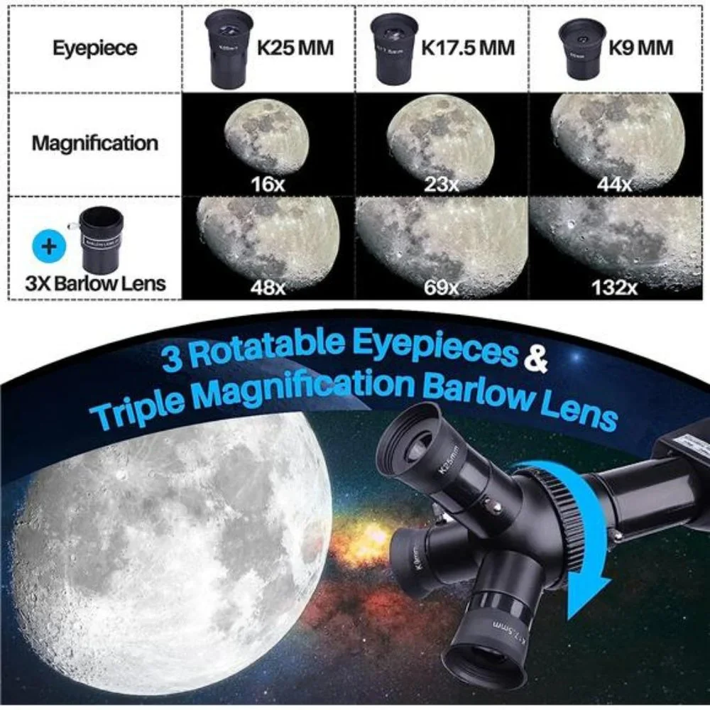 Telescope for Adults & Kids - 70mm Aperture 400mm Refractor Telescope